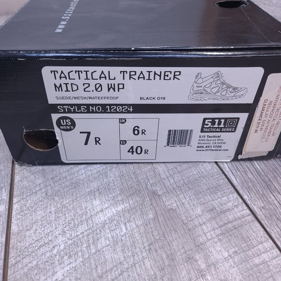 5.11 Tactical Trainer Mid Boot Mens 7 Black Waterproof Combat Lightweight - Picture 8 of 8
